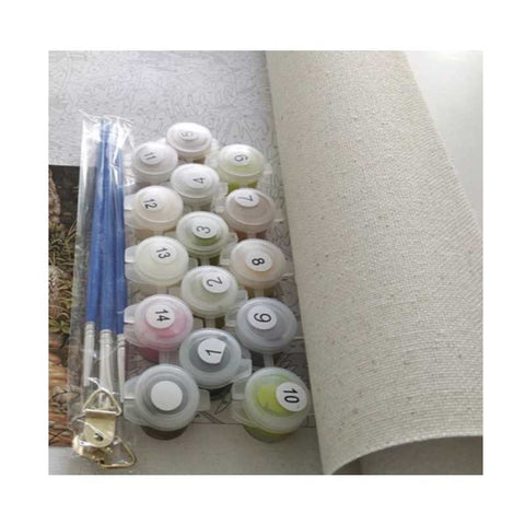 Image of DIY Still Life Paint By Numbers Kit - Tea Party - Painting By Numbers Kit - Artwerkes