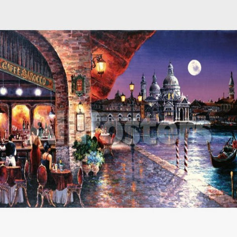 Image of Cafe Barocco Paint By Numbers Kit - Painting By Numbers Kit - Artwerkes