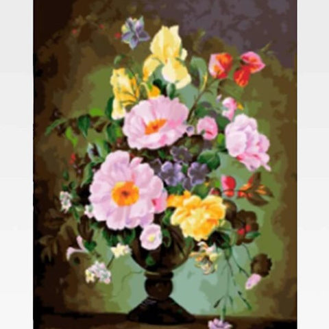 Image of DIY Abstract Pink Flowers Paint By Numbers - Pink Is Perfect - Painting By Numbers Kit - Artwerkes