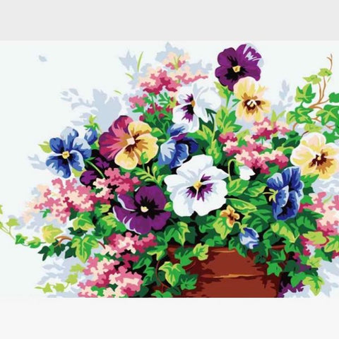 Image of DIY Flowers Paint By Numbers Kit Online - Butterfly's Paradise - Painting By Numbers Kit - Artwerkes