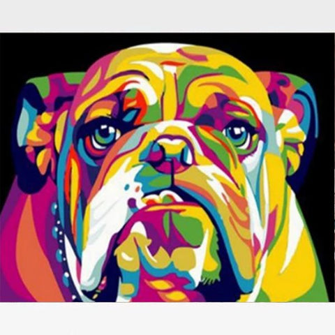 Image of DIY French Bulldog Paint By Numbers Kit Online - Brutus - Painting By Numbers Kit - Artwerkes
