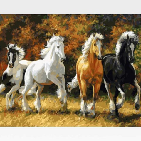 Image of DIY Horse Paint By Numbers Kit Online - The Avengers - Painting By Numbers Kit - Artwerkes