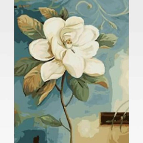 Image of DIY Paint By Numbers Kit Online - A Flower In Hand - Painting By Numbers Kit - Artwerkes