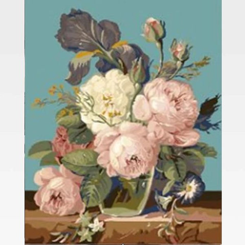 Image of DIY Paint By Numbers Kit Online - An Ode To Flowers - Painting By Numbers Kit - Artwerkes