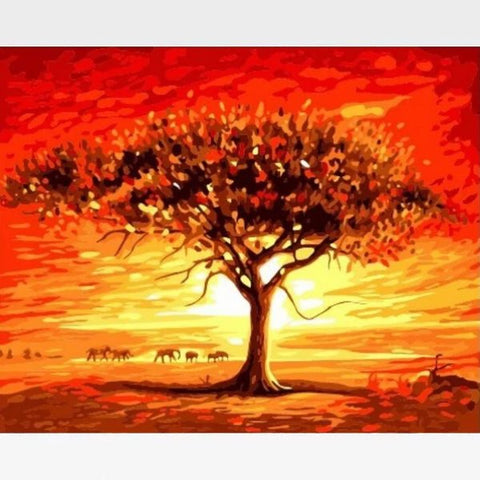 Image of DIY Tree Of Life Paint By Numbers Kit - Painting By Numbers Kit - Artwerkes