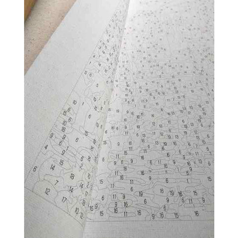 Image of DIY Abstract Romantic Paint By Numbers Kit - Boulderfield Meadows - Painting By Numbers Kit - Artwerkes