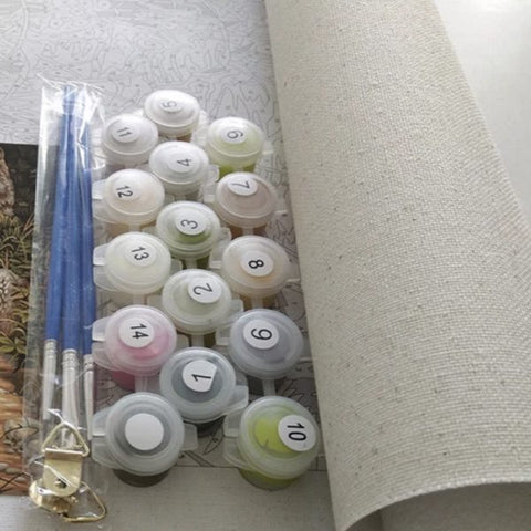 Image of Safari Paint By Numbers Kit For Adults - Painting By Numbers Kit - Artwerkes