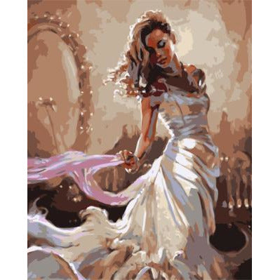 Image of Beautiful Woman Paint By Numbers Kit - Cinderella's Ball - Painting By Numbers Kit - Artwerkes