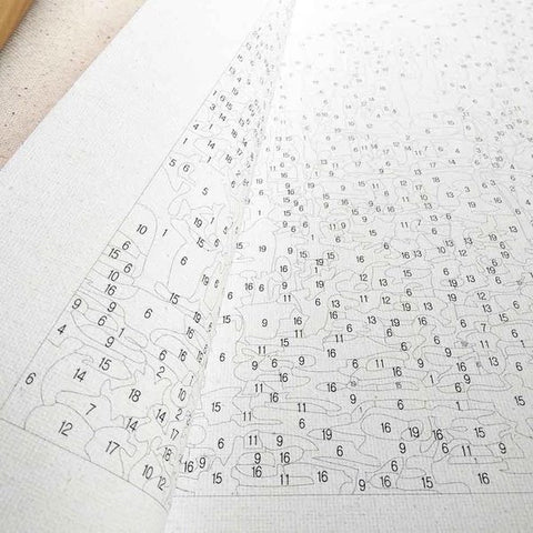 Image of Purple Lilly Flowers Paint By Numbers Kit - Painting By Numbers Kit - Artwerkes