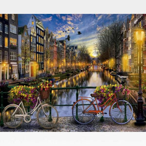 Amsterdam Paint By Numbers Kit For Adults - Painting By Numbers Kit - Artwerkes 