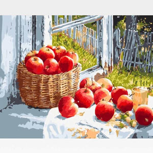 Apples Paint By Numbers Kit For Adults - Painting By Numbers Kit - Artwerkes 