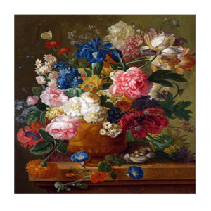 Flowers In Vase Paint By Numbers Kit (30x40cm) - Painting By Numbers Kit - Artwerkes 