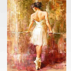 Ballerina Paint By Numbers - Ballet Dancer Painting - Painting By Numbers Kit - Artwerkes 
