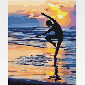 Ballerina Paint By Numbers -  Easy Ballerina Painting - Painting By Numbers Kit - Artwerkes 