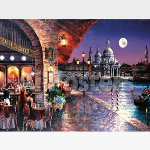 Image of Cafe Barocco Paint By Numbers Kit - Painting By Numbers Kit - Artwerkes 