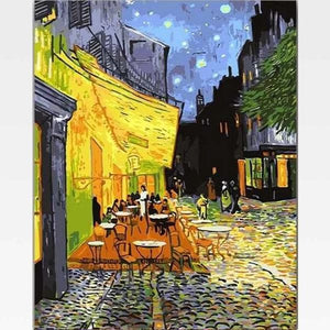 Cafe Terrace At Night - Paint By Numbers  Kit - Van Gogh - Painting By Numbers Kit - Artwerkes 