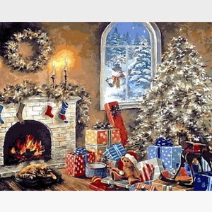 Christmas Decoration - DIY Paint by Numbers Kits for Adults - Painting By Numbers Kit - Artwerkes 