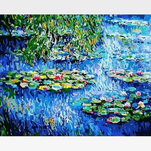 Claude Monet Water Lilies Paint By Numbers Kit - Painting By Numbers Kit - Artwerkes 