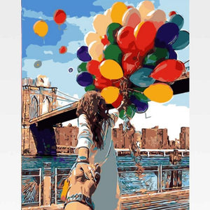 Colorful Balloons Paint By Numbers Kit - Painting By Numbers Kit - Artwerkes 