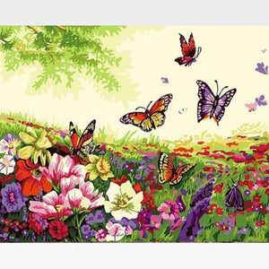 DIY Butterfly Paint By Numbers Kit Online  - Spring Festival - Painting By Numbers Kit - Artwerkes 