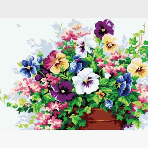 Image of DIY Flowers Paint By Numbers Kit Online  - Butterfly's Paradise - Painting By Numbers Kit - Artwerkes 