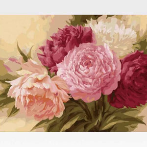 DIY Paint By Numbers Red Rose Flower Kit Online  - Possibly Pink - Painting By Numbers Kit - Artwerkes 