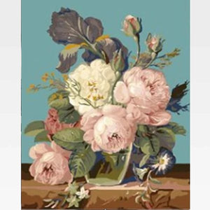 DIY Paint By Numbers Kit Online - An Ode To  Flowers - Painting By Numbers Kit - Artwerkes 