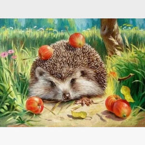 Hedgehog Paint By Numbers Kit - Painting By Numbers Kit - Artwerkes 