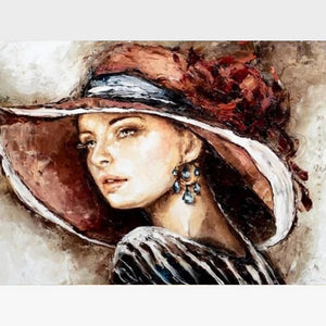Lady Abstract Paint By Numbers Kit - Painting By Numbers Kit - Artwerkes 