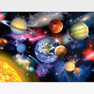 Space Paint By Numbers Kit For Adults - Painting By Numbers Kit - Artwerkes 