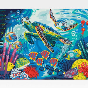 Tropical Fish Paint By Numbers Kit - Painting By Numbers Kit - Artwerkes 