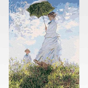 Woman with a Parasol - Claude Monet Paint By Numbers - Painting By Numbers Kit - Artwerkes 