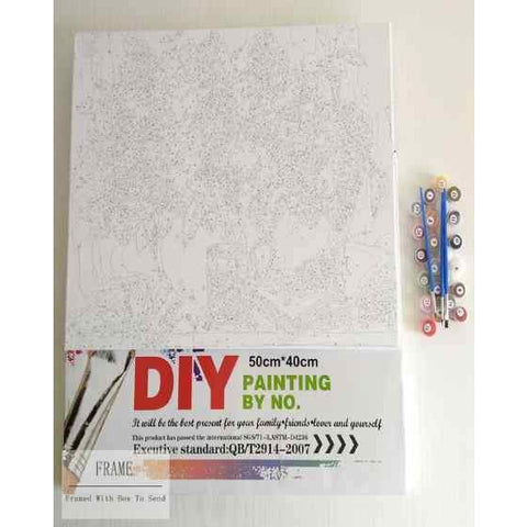 Image of DIY  Abstract Flower Painting By Numbers Kit  - Blossoms In Vogue - Painting By Numbers Kit - Artwerkes 