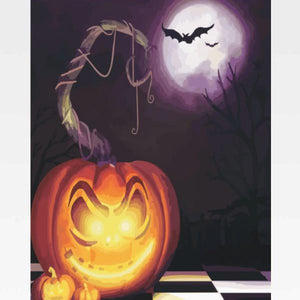 Halloween Paint By Numbers Kit - Painting By Numbers Kit - Artwerkes 