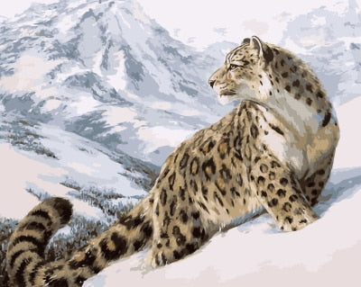 Image of Mountain Lion Paint By Numbers Kit - Painting By Numbers Kit - Artwerkes 