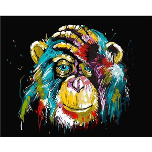 Chimp Paint By Numbers Kit - Painting By Numbers Kit - Artwerkes 